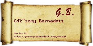 Gózony Bernadett névjegykártya